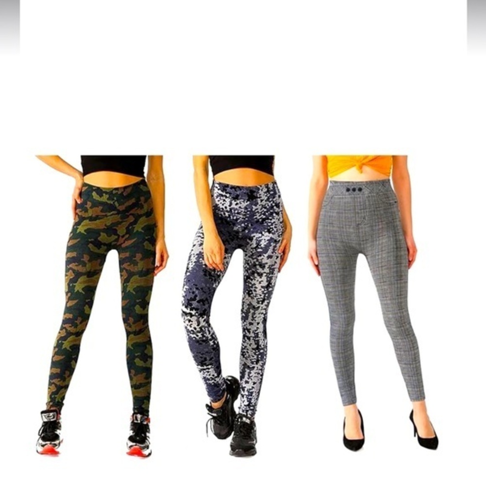 Leggix legging bundle Jean look  set of 3 New one size